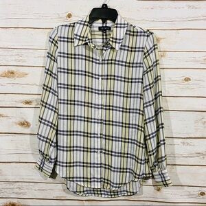 1. State Women’s Casual Button Down Plaid Shirt Size XS
